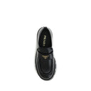 Black Calf Leather Bos Taurus Platform Loafers