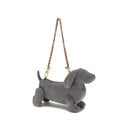 Gray Leather Shoulder Bag