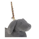 Gray Leather Shoulder Bag