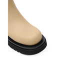 Бежевые кожаные ботинки