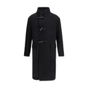 Black Fleece Wool Coat
