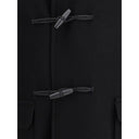 Black Fleece Wool Coat