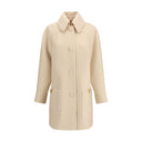 Cream Fleece Wool Coat