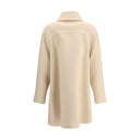 Cream Fleece Wool Coat