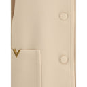 Cream Fleece Wool Coat