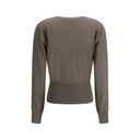 Кашемировый и шелковый свитер с длинными рукавами