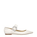 White Leather Ballet Flats