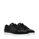 Black Leather Low Top Sneakers