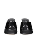 Black Leather Platform Sandals