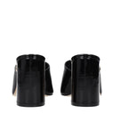 Black Leather Platform Sandals