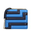 Blue Leather Shoulder Bag