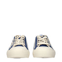 Blue Fabric Low Top Sneakers