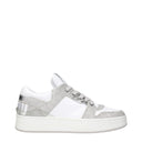 White Leather Low Top Sneakers