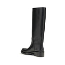 Black Calf Leather Bos Taurus High Heel Boots