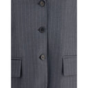 Gray Fleece Wool Blazer