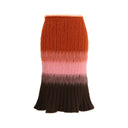 Многоцветная мохеровая юбка миди