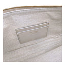 Gray Leather Shoulder Bag