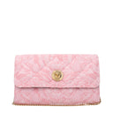 Pink Fabric Clutch Bag