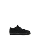 Black Leather Low Top Sneakers