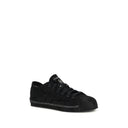 Black Leather Low Top Sneakers