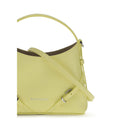 Bolso de mano de cuero de becerro amarillo Bos Taurus