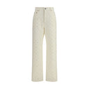 White Cotton Casual Pants