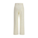 White Cotton Casual Pants