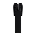 Black Viscose Casual Dress