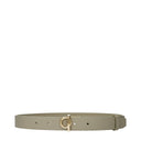 Beige Leather Regular Belt
