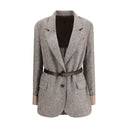Brown Fleece Wool Coat