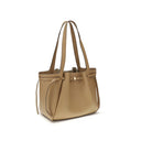 Bolso de cuero beige