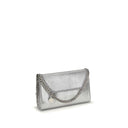 Silver Polyester Shoulder Bag