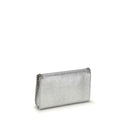 Silver Polyester Shoulder Bag