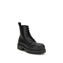 Black Calf Leather Bos Taurus Lace-Up Boots