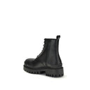 Black Calf Leather Bos Taurus Lace-Up Boots
