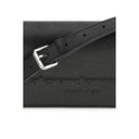 Bolso de hombro Bos Taurus de cuero de becerro negro