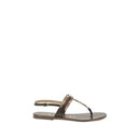 Brown Calf Leather Bos Taurus Flat Sandals
