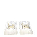 White Leather Low Top Sneakers