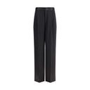 Black Silk Casual Pants
