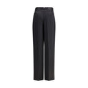 Black Silk Casual Pants