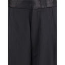Black Silk Casual Pants