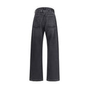 Black Cotton High-Waisted Jean