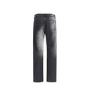 Black Cotton Straight-Leg Jeans