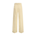 Bicolor Fleece Wool Casual Pants