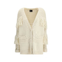 Cream Polyamide Cardigan