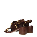 Brown Leather Strap-On Sandals