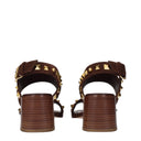 Brown Leather Strap-On Sandals