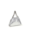 Silver Polyester Shoulder Bag