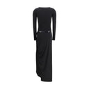 Black Polyester Casual Dress