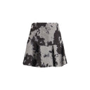 Black Cotton Mini Skirt